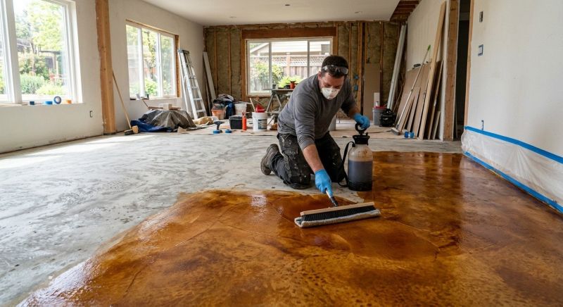 Cement Staining in Dallas, TX